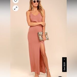 Watch the sunset, rose maxi dress